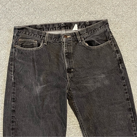 Vintage Faded Glory Jeans Mens 36x31 Black Denim Relaxed Fit Grunge Baggy - Picture 2 of 10
